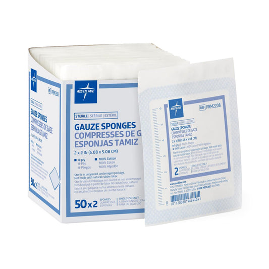 Caring® Sterile Gauze Sponge, 8-Ply