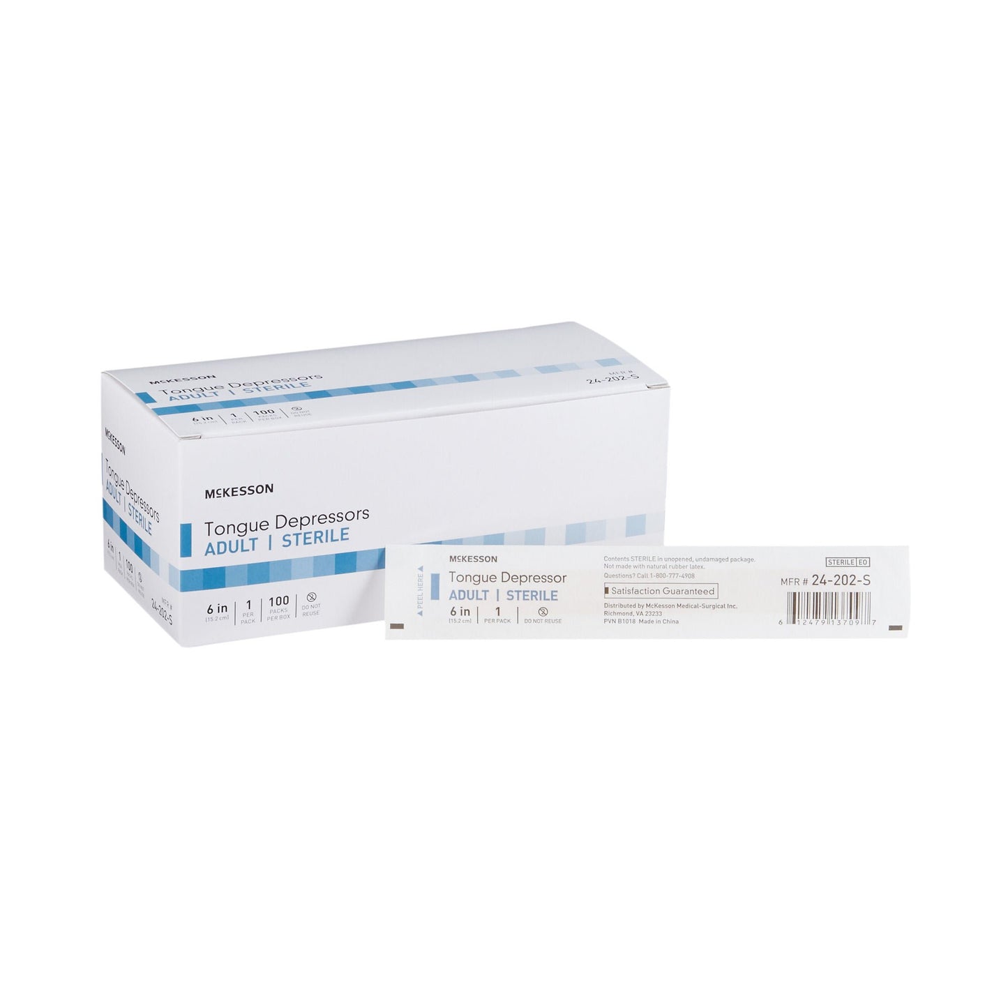 McKesson Tongue Depressors for Adult Use, Sterile – Box