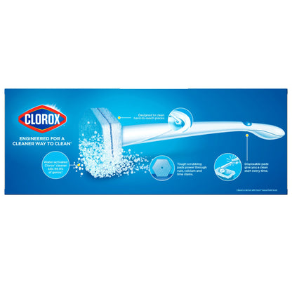 Clorox Toilet Bowl Cleaner Disinfecting Refill Pads Blue / White, 3 Inch, Sponge Head