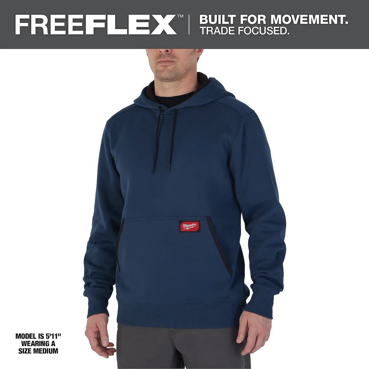 Milwaukee FREEFLEX Pullover Hoodie - Blue L 351