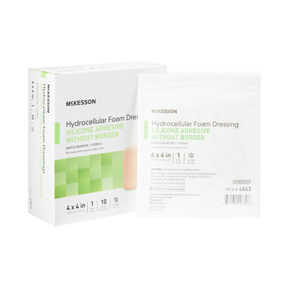 McKesson Silicone Gel Adhesive without Border Silicone Foam Dressing