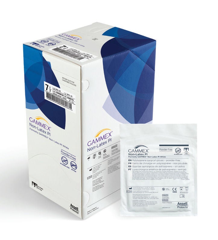 Sterile GAMMEX® Non-Latex PI Polyisoprene Surgical Gloves, White