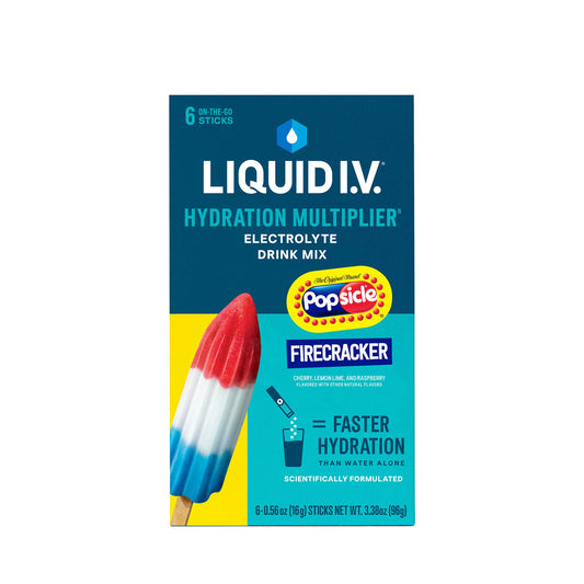 Liquid I.V. Hydration Multiplier Firecracker Popsicle electrolyte drink mix stick pack, 0.56 oz