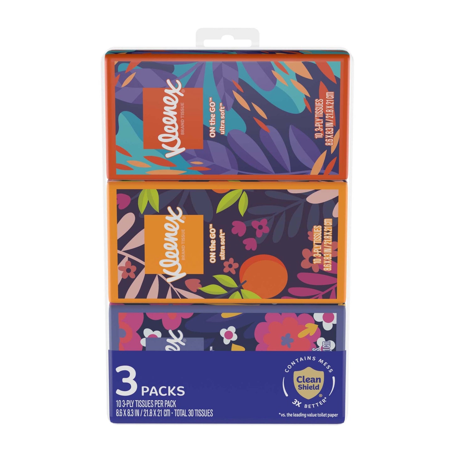 Kleenex On the Go Facial Tissue White 8-3/ -3/10 Inch 15 Count