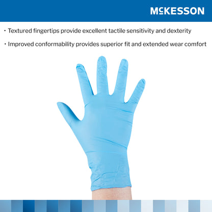 McKesson Confiderm® 3.8 Nitrile Exam Gloves, Blue - view 4