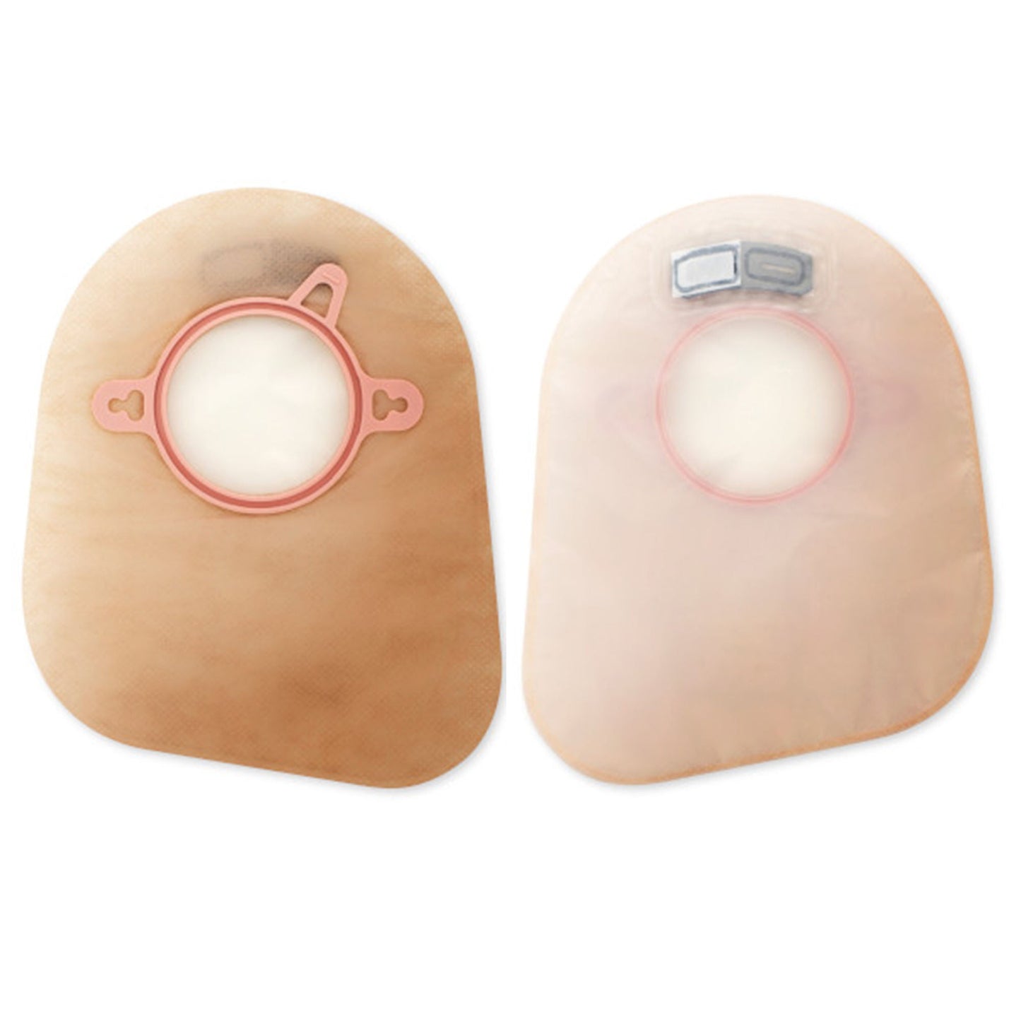 New Image™ 2-Piece Transparent Ostomy Pouch, Pre-cut to Fit , Red Match