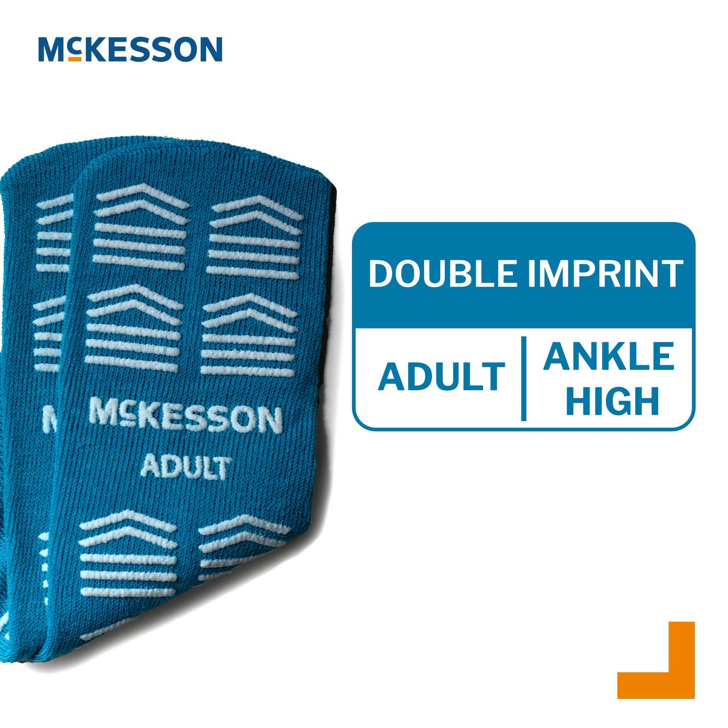 McKesson Slipper Socks, Double Tread, Adult, Teal