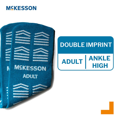 McKesson Slipper Socks, Double Tread, Adult, Teal