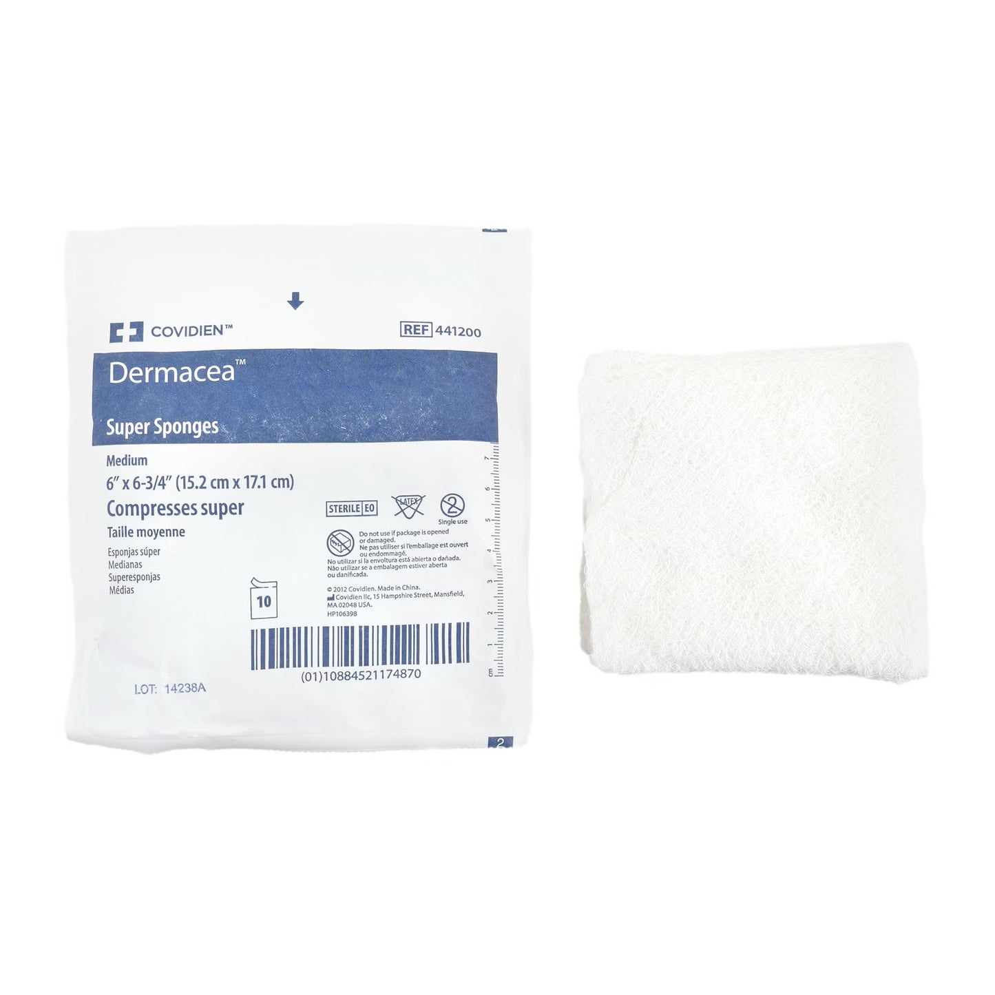 Dermacea™ Sterile USP Type VII Gauze Sponge, 12-Ply