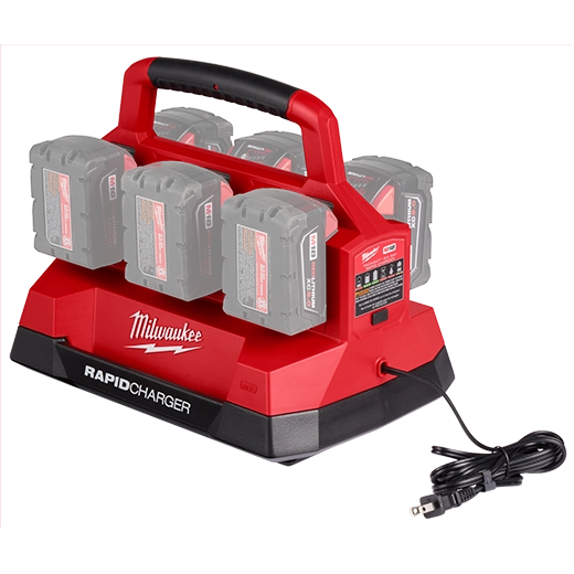 Milwaukee M18 Six Bay Rapid Charger w/ PACKOUT Compatibility 48-59-1809 | M18 Battery