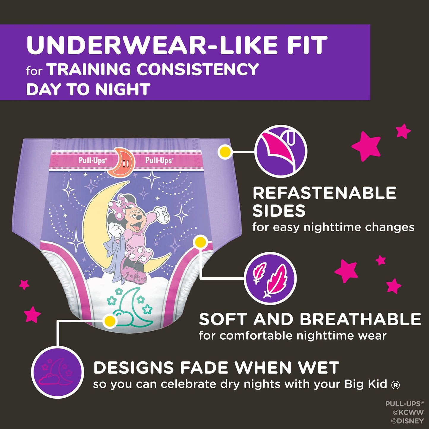 Huggies® Pull-Ups® Night-Time® Training Pants for Girls, 3T to 4T