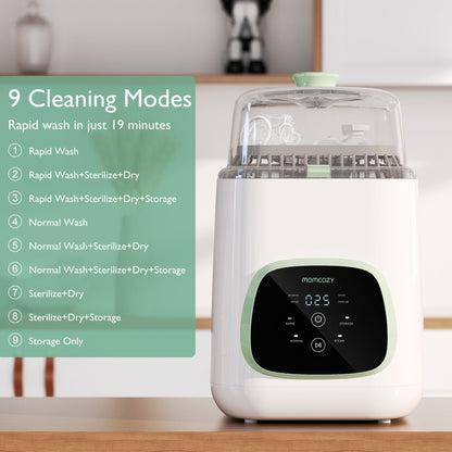 Momcozy CleanPal Pro Baby Bottle Washer and Sterilizer For Baby Bottles