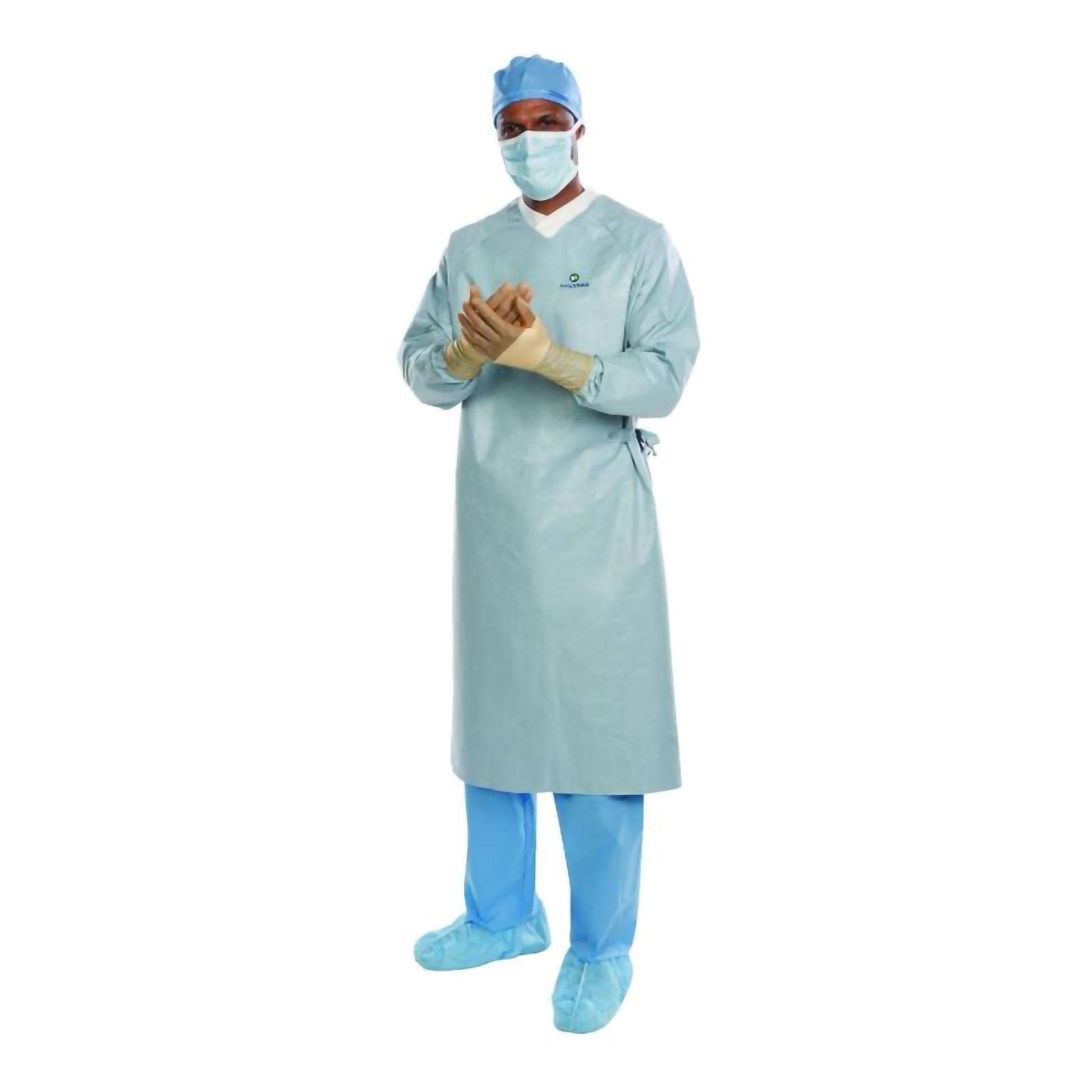 Aero Chrome Surgical Gown X-Large Silver NonSterile AAMI Level 4 Disposable