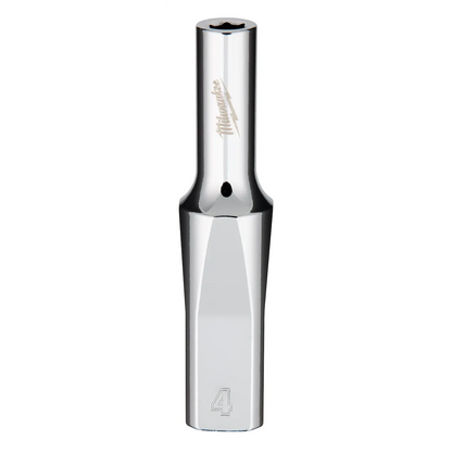 Milwaukee 1/4" Drive 4mm Deep Socket 45-34-4010 | 1/4 in Drive, Chrome Vanadium Steel