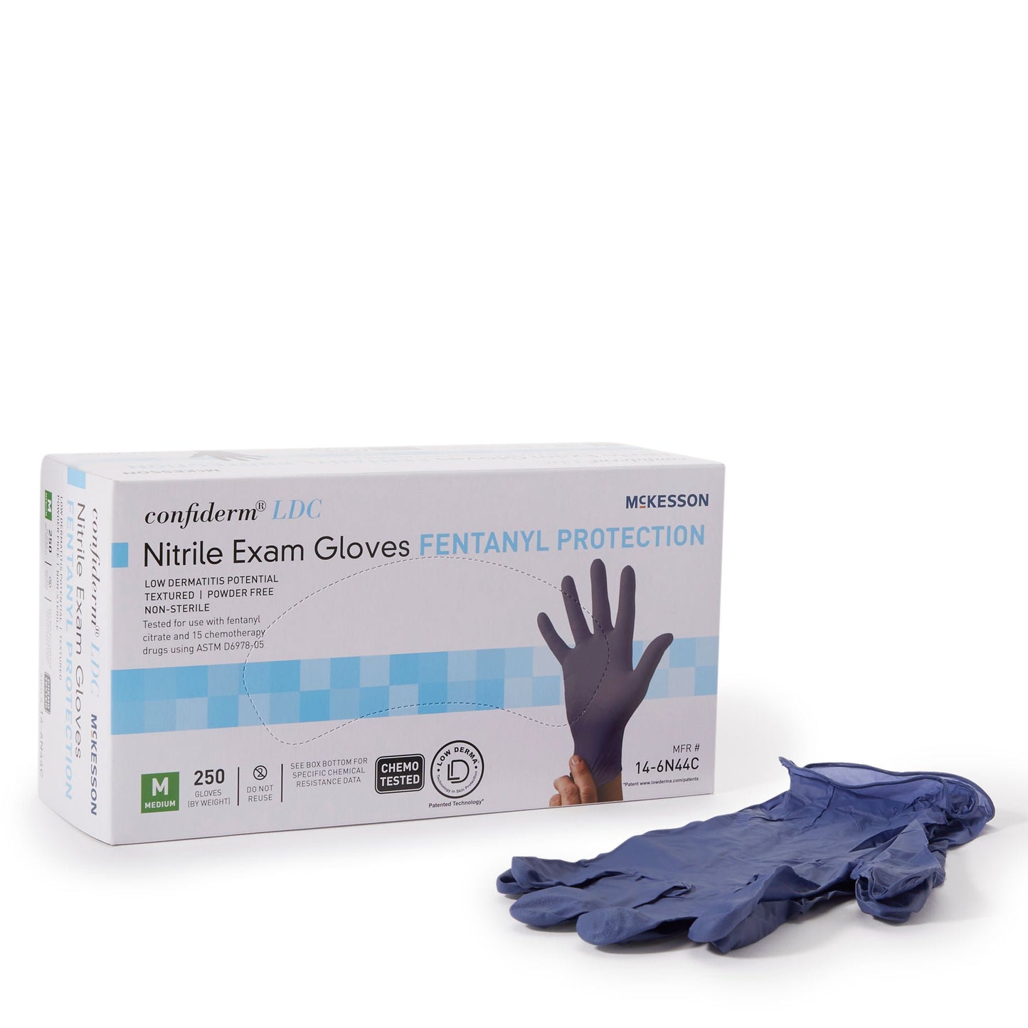 McKesson Confiderm® LDC Nitrile Exam Gloves, Blue