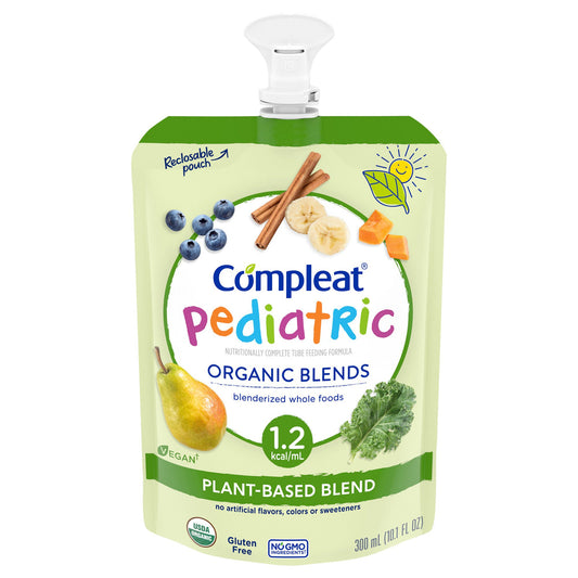 Compleat Pediatric Organic Blends Plant-Based Pediatric Tube Feeding Formula Unflavored Pouch Liquid