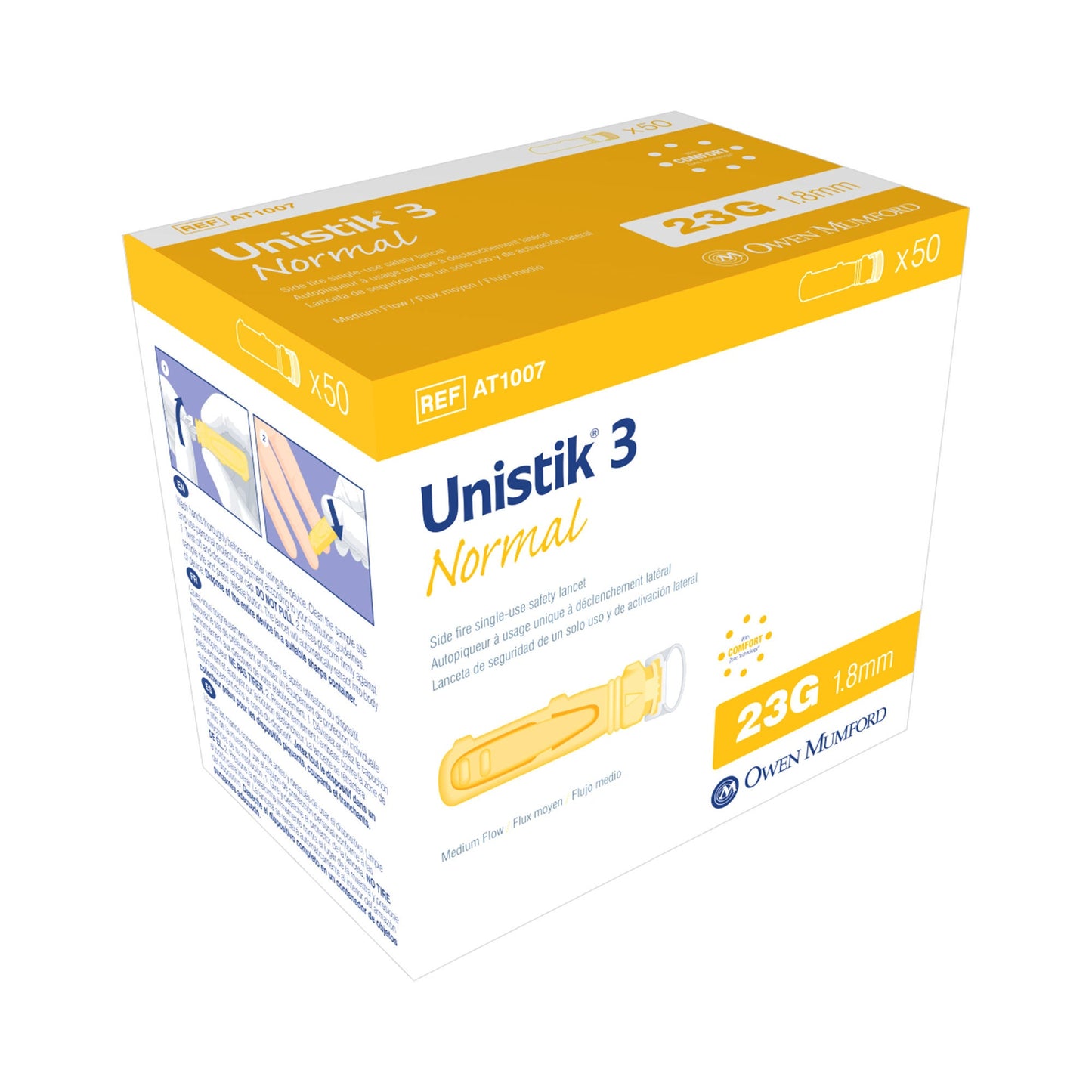Unistik® 3 Normal Safety Lancet, 1.8 mm Depth