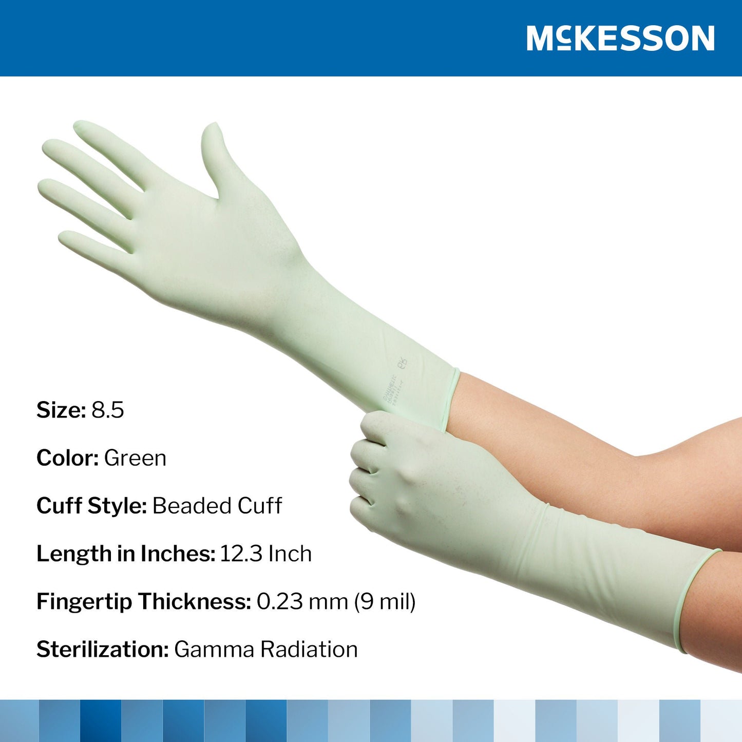 Sterile McKesson Perry® Performance Plus Polyisoprene Surgical Gloves, Green - view 2
