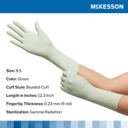 Sterile McKesson Perry® Performance Plus Polyisoprene Surgical Gloves, Green - view 2