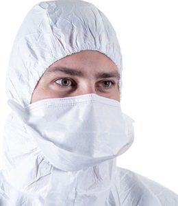 BioClean Cleanroom Procedure Mask Not Rated Earloops One Size Fits Most