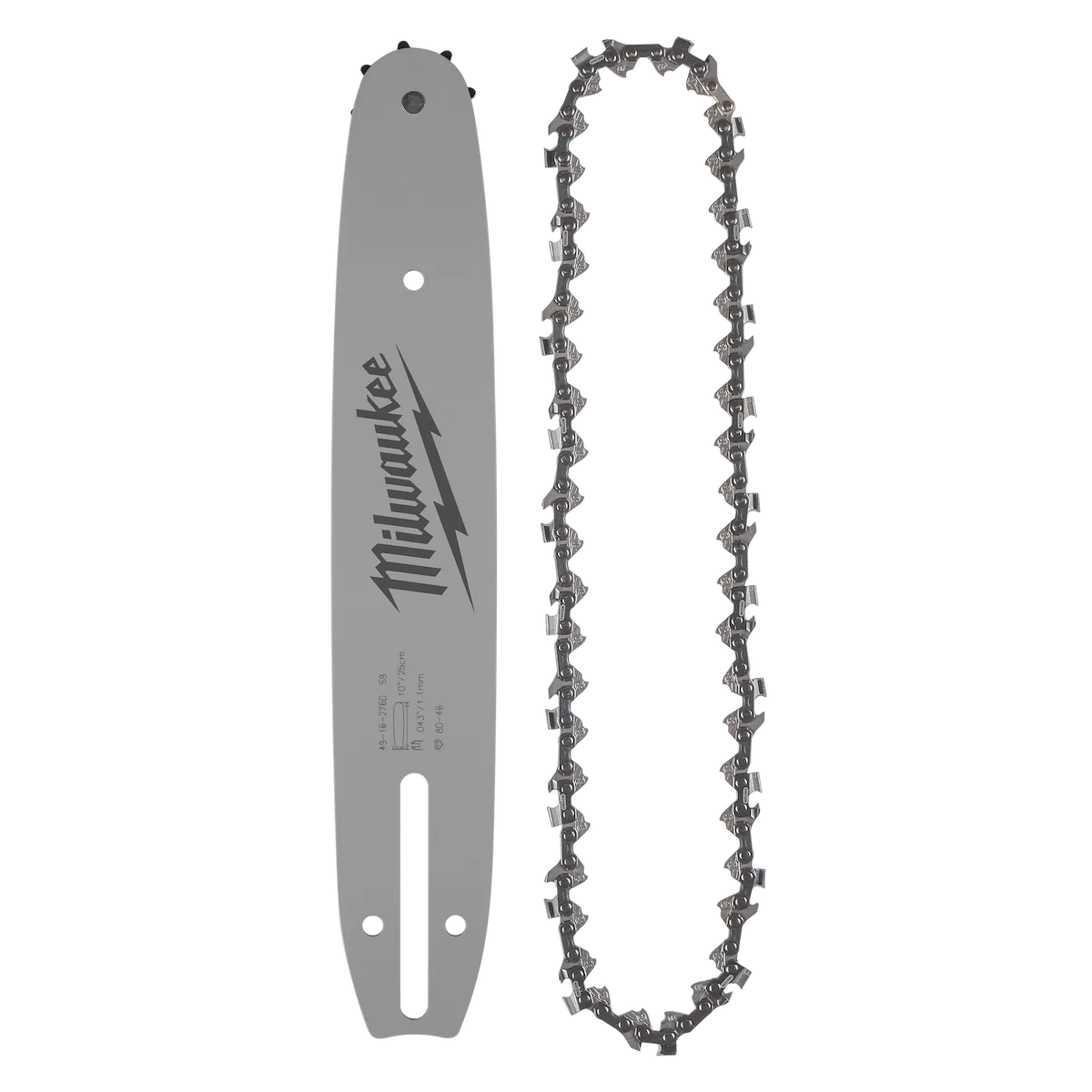 Milwaukee 10" .325" LOW PROFILE Pitch, .043" Gauge Saw Chain and Guide Bar Set 49-16-2844