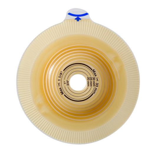 Assura® Convex Light Ostomy Barrier, Cut to Fit Stomas, Blue Match
