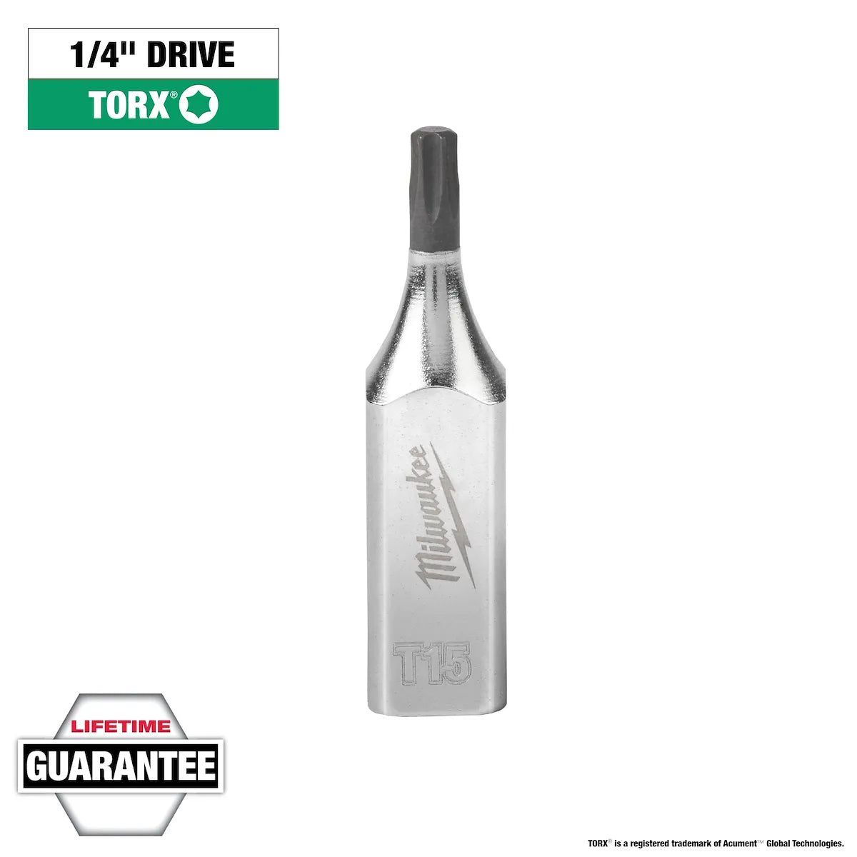 Milwaukee 1/4" Drive T15 TORX Bit Socket 45-34-1002 | 1/4 in Drive