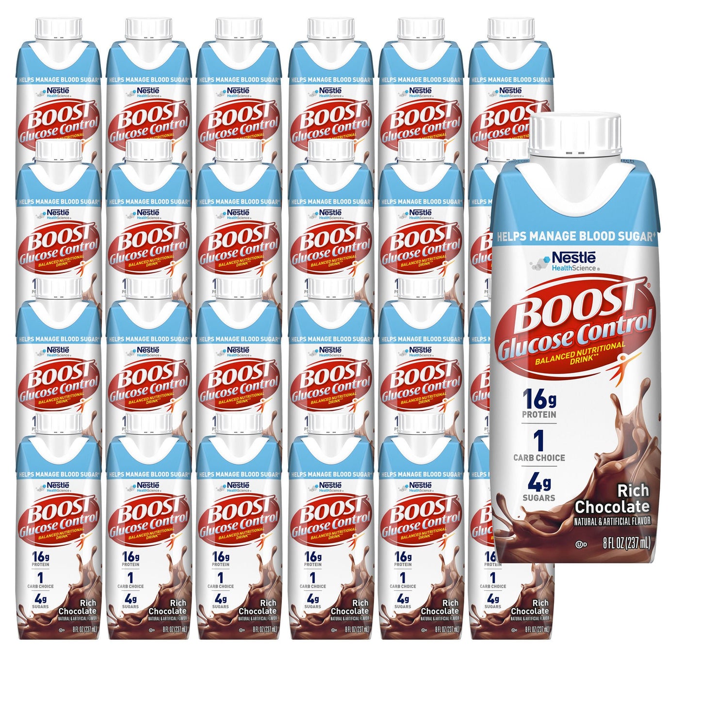 Boost® Glucose Control Chocolate Balanced Nutritional Drink, Carton