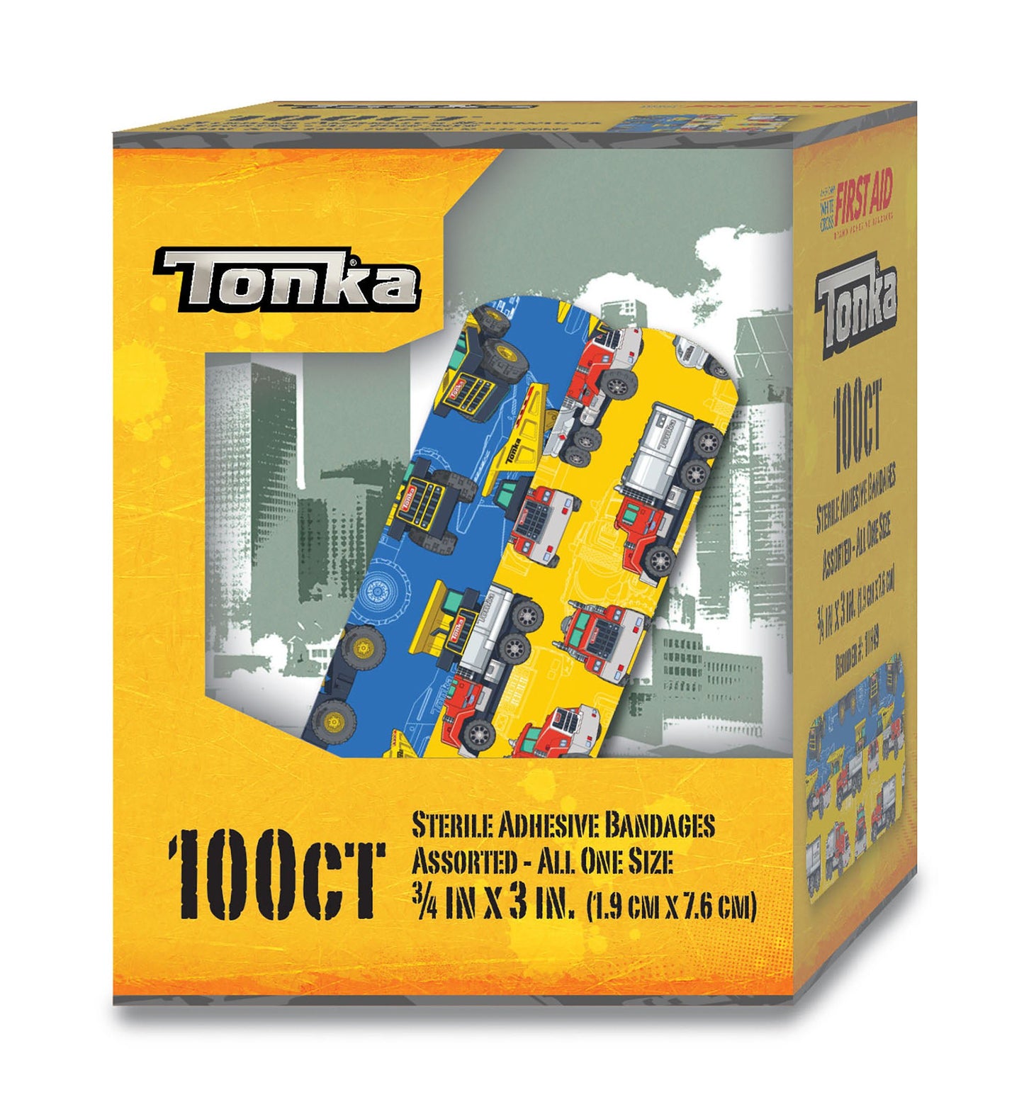 American® White Cross Stat Strip® Tonka Design Adhesive Strip,¾ x