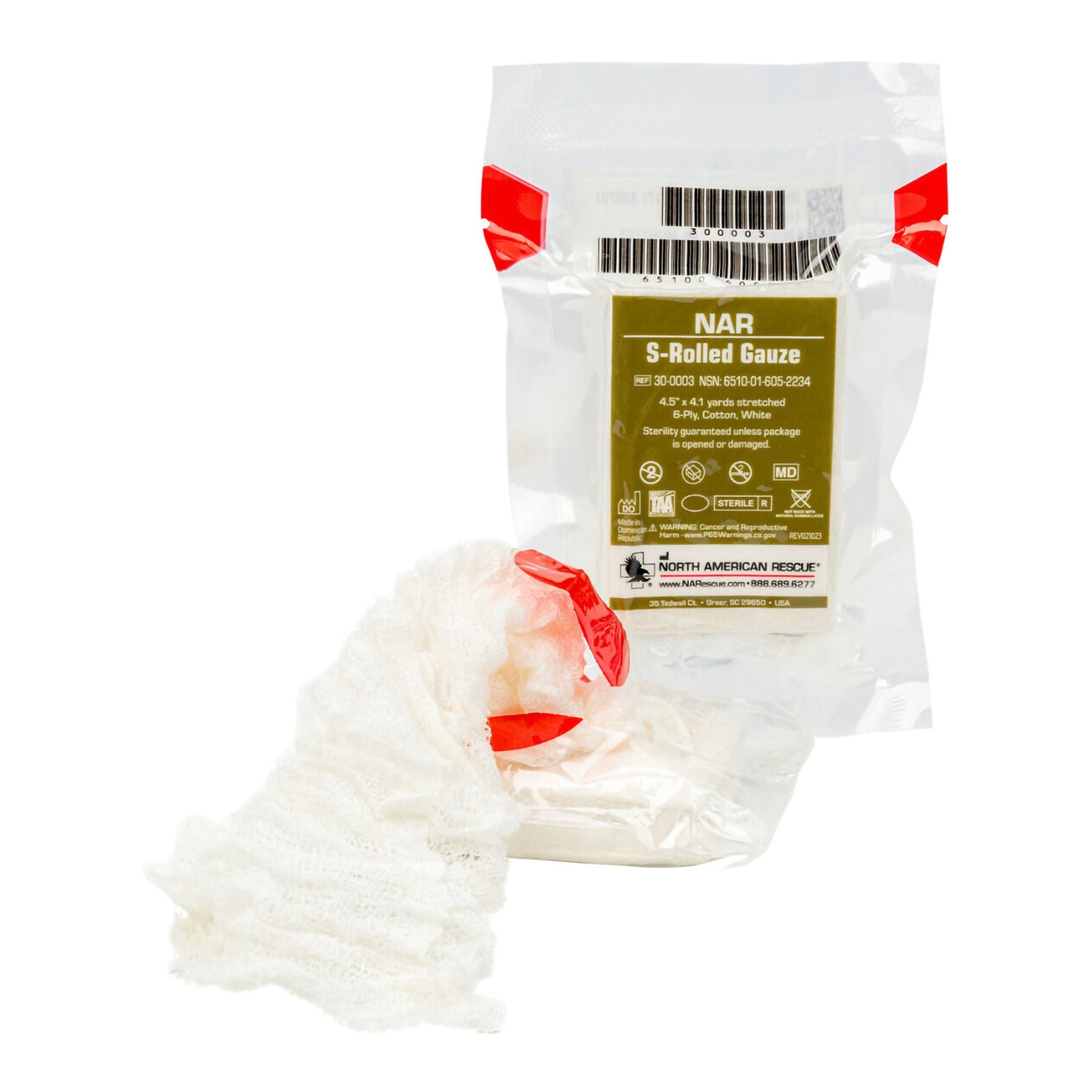 NAR Compressed Gauze Roll 6-Ply
