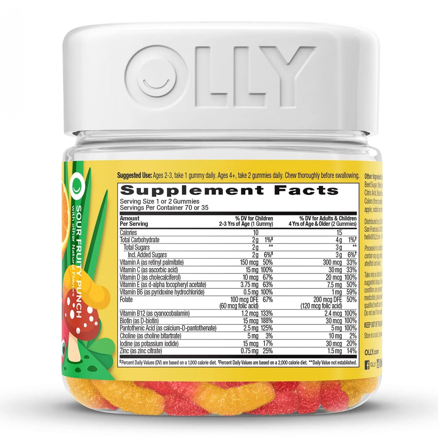 Olly® Kids Multivitamin Gummy Worms Sour Fruity Punch