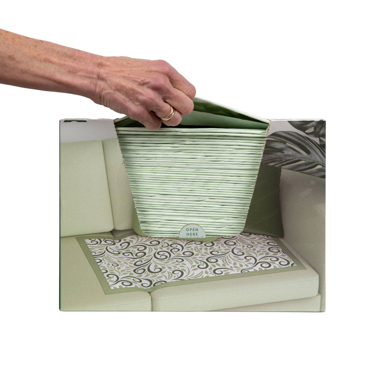Boom Home Medical Flourish Ultra Absorbent Underpads, Sage Green