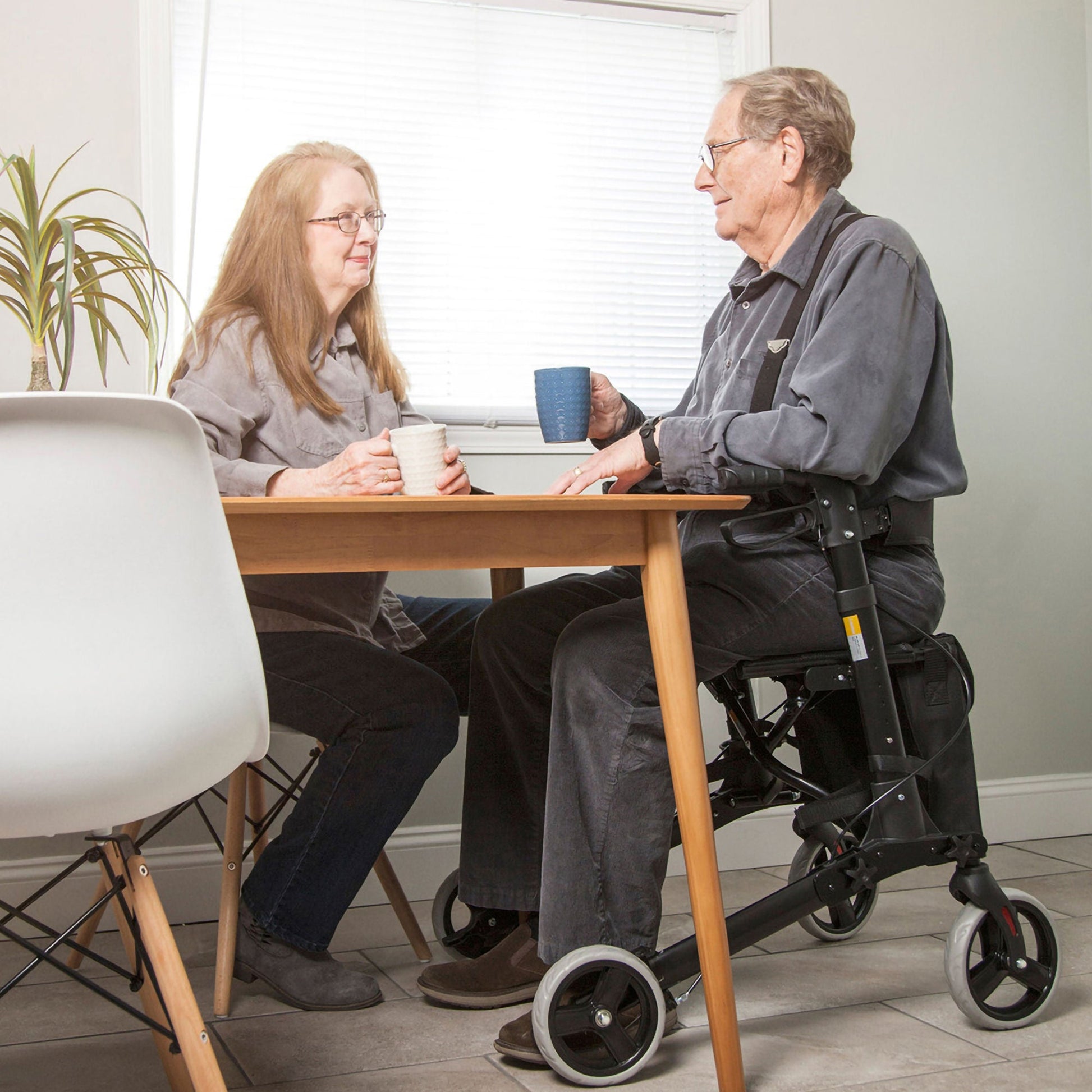 HealthSmart® Gateway Four-Wheel Rollator, 31 to 36 Inch Handle Height
