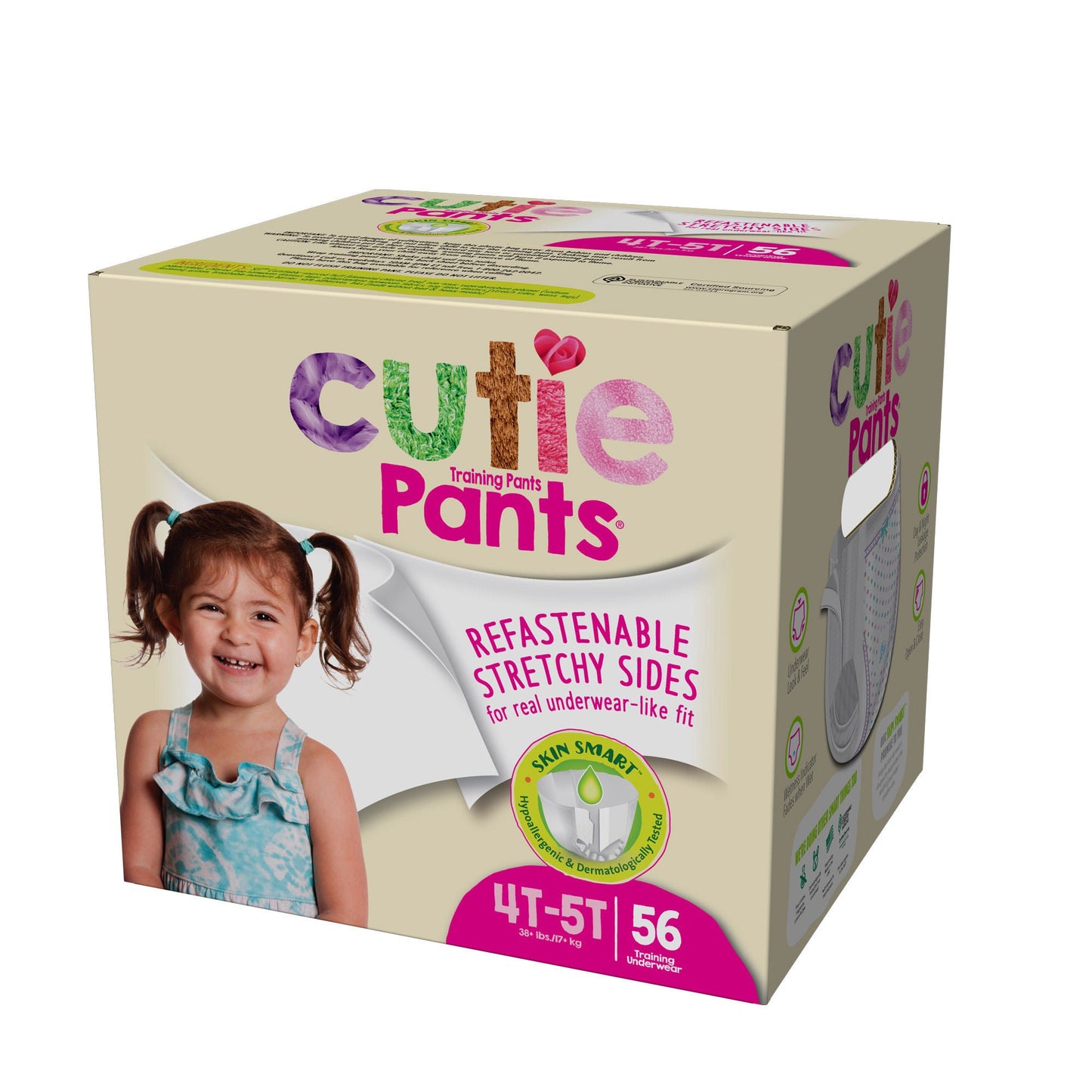 Cutie Pants® Toddler Training Pants, Pink Princess Print, 4T – 5T, Over 35 lbs.