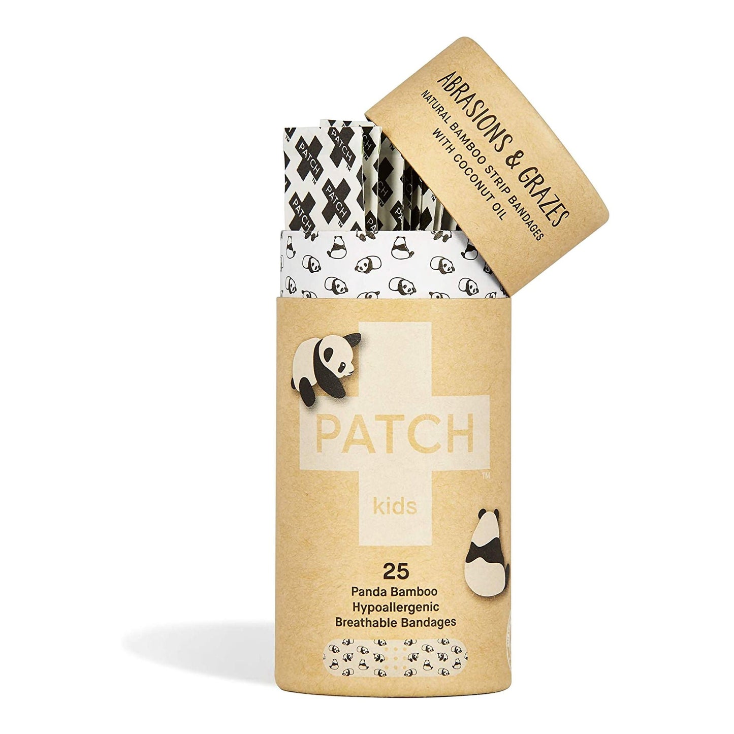Patch™ Kids (Panda Design) Adhesive Strip with Coconut Oil, ¾ x
