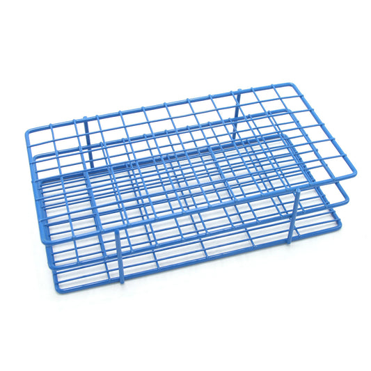 Wire Rack Test Tube Rack 72 Place 13 to 16 mm Tube Size Blue 2-1/2 X 5 X 9-1/3 Inch