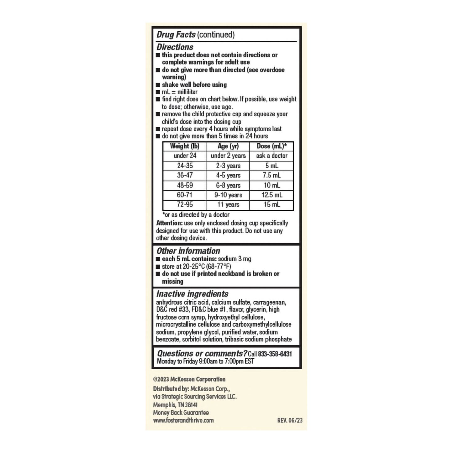 Foster & Thrive™ Acetaminophen Children's Pain Relief, Grape Flavor