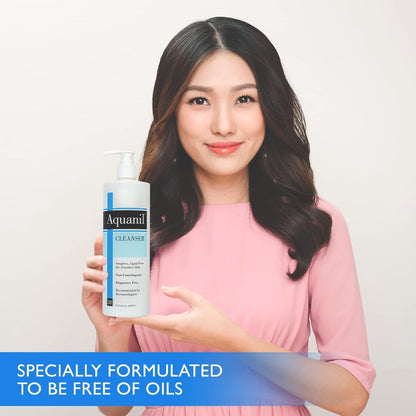Aquanil Facial Cleanser Liquid Pump Bottle Unscented
