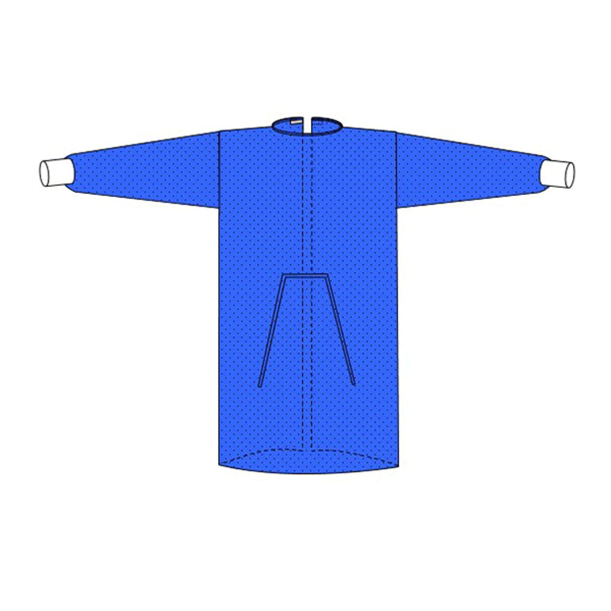 Welmed Protective Procedure Gown X-Large Blue NonSterile Not Rated Disposable