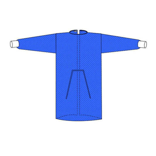 Welmed Protective Procedure Gown X-Large Blue NonSterile Not Rated Disposable