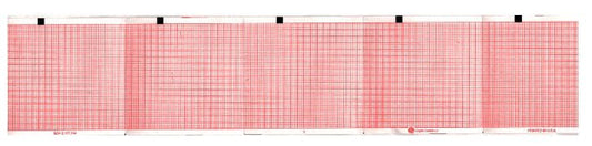 Schiller Recording Chart Paper Z-Fold Red Grid