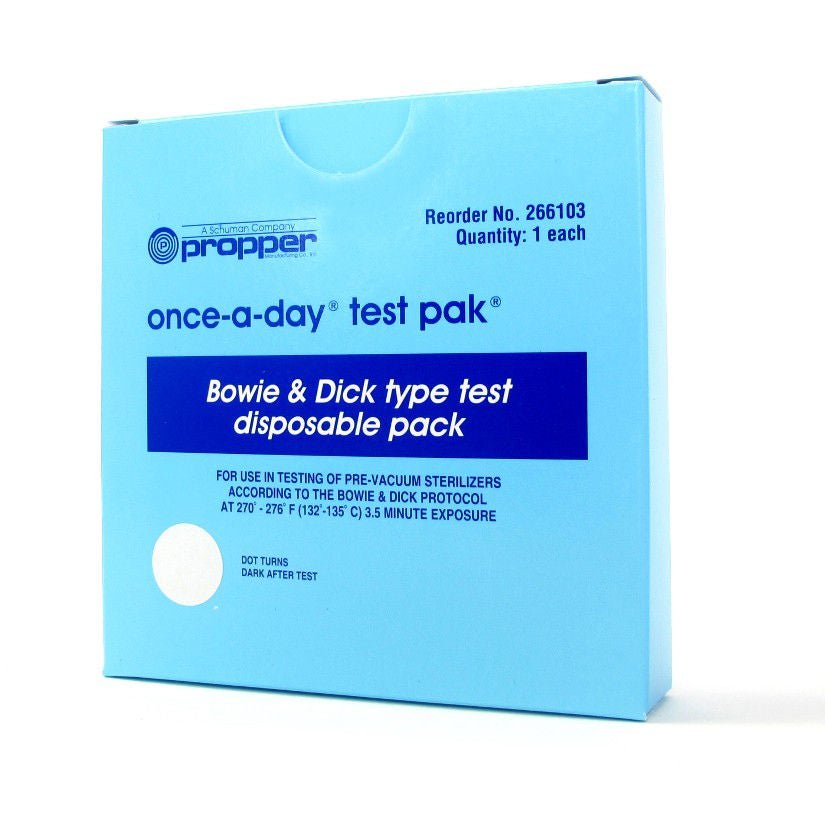Once-a-Day Sterilization Bowie-Dick Test Pack Steam 3-1/2 Minute Exposure Time Type 2