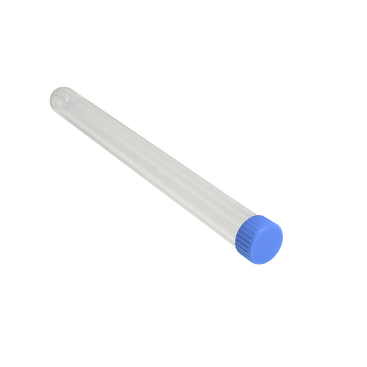 Caplugs Evergreen 214-2099-L50 21 mL Round Bottom Test Tube with Lavender Screw Cap, 16x150 mm, PS Natural, 1000/Bag, MADE IN USA