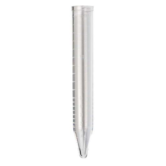 Caplugs Evergreen 214-2415-010 15 mL Unthreaded Conical Centrifuge Tube, PS Natural, 125/Box, MADE IN USA