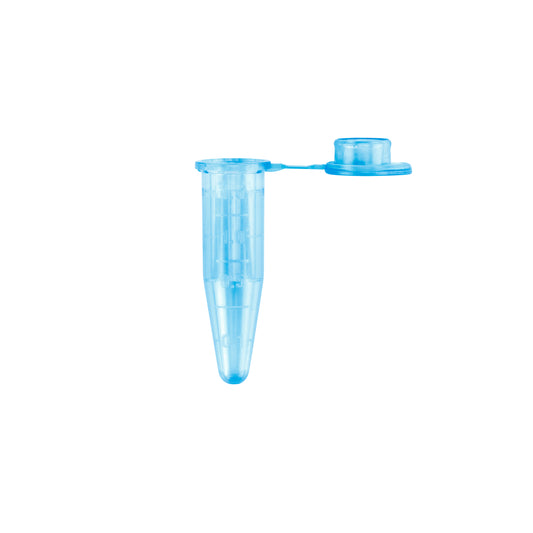 Caplugs Evergreen 214-3410-B80 1.5 mL Graduated Conical Microcentrifuge Tube with Tethered Cap, PPC Blue, 250/Bag, MADE IN USA
