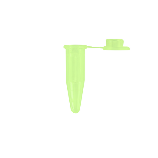 Caplugs Evergreen 214-3410-G80 1.5 mL Graduated Conical Microcentrifuge Tube with Tethered Cap, PPC Green, 250/Bag, MADE IN USA