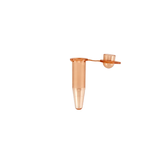 Caplugs Evergreen 214-3420-N80 0.5 mL Thin-Wall Graduated Conical Microcentrifuge Tube Tethered Cap PPC Amber, 1000/Bag, MADE IN USA
