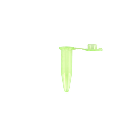 Caplugs® Evergreen 2143425G80E1 0.5mL Conical Microcentrifuge Tube Tethered Cap Green Polypropylene Copolymer (PPC) 1000/Bag MADE IN USA