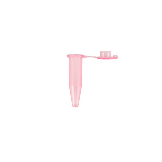 Caplugs® Evergreen 2143425R80E1 0.5mL Conical Microcentrifuge Tubes Tethered Cap Red Polypropylene Copolymer (PPC) 1000/Bag MADE IN USA