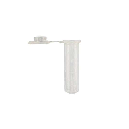 Caplugs® Evergreen 2143442080E1 2.0mL Conical Flat Microcentrifuge Tubes Tethered Cap Natural Polypropylene Copolymer (PPC) 1000/Bag MADE IN USA